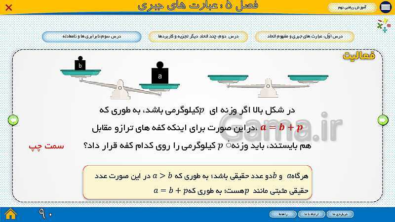 پاورپوینت ارائه ریاضی سال نهم |  فصل 5: عبارت‌های جبری- پیش نمایش