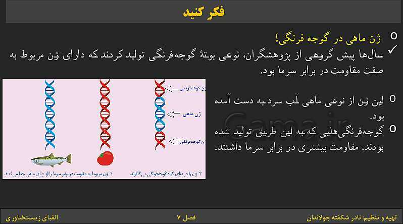 پاورپوینت کتاب درسی علوم تجربی هشتم | فصل 7: الفبای زیست فناوری- پیش نمایش