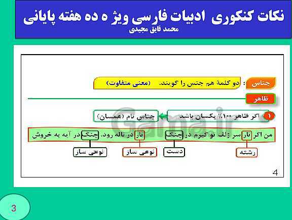 پاورپوینت نکات کنکوری  ادبیات فارسی ویژ ه ده هفته پایانی (بخش اول)- پیش نمایش