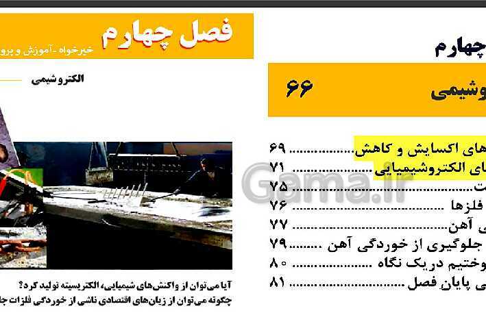 پاورپوینت تدریس شیمی فنی هنرستان | پودمان 4: الکتروشیمی- پیش نمایش