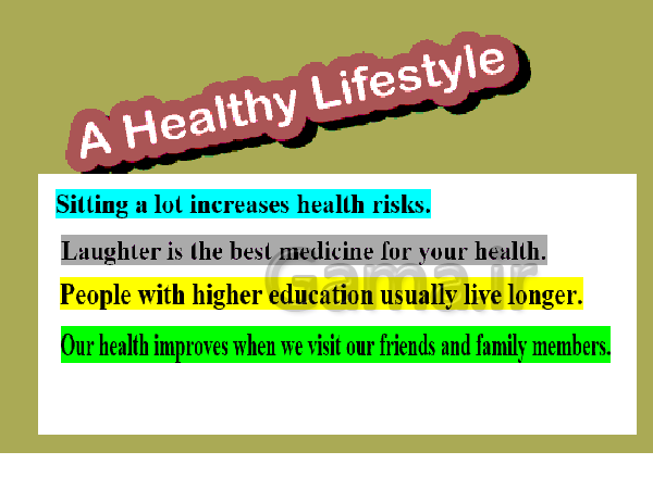 پاورپوینت زبان انگلیسی (2) پایه یازدهم | Lesson 2: A Healthy Lifestyle- پیش نمایش