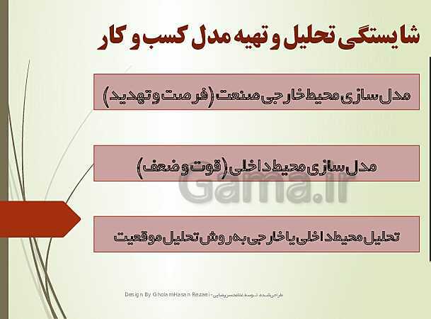 پاورپوینت تدریس کارگاه نوآوری و کارآفرینی | پودمان 3: طراحی کسب‌ و کار- پیش نمایش