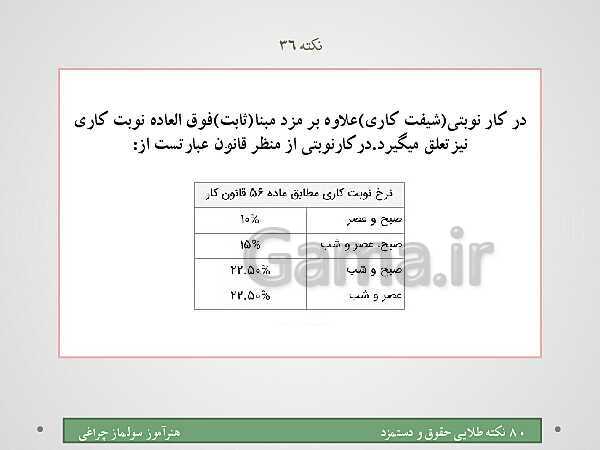 پاورپوینت 80 نکته طلایی حسابدار حقوق و دستمزد یازدهم دوره دوم متوسطه- کاردانش- پیش نمایش