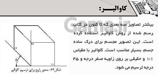 پاورپوینت پودمان 3: ترسیم سه نما و حجم | درس نقشه کشی فنی رایانه‌ای پایه دهم شاخه فنی- پیش نمایش