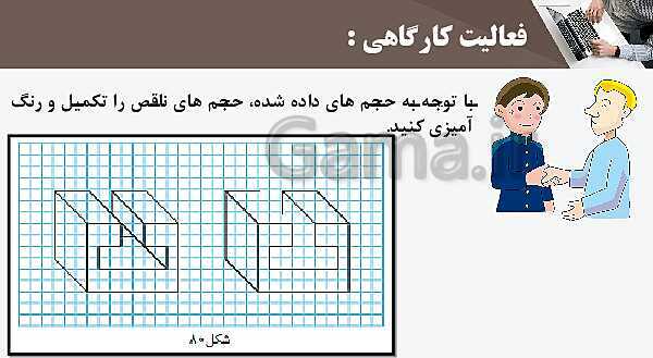 پاورپوینت پودمان 3: ترسیم سه نما و حجم | درس نقشه کشی فنی رایانه‌ای پایه دهم شاخه فنی- پیش نمایش