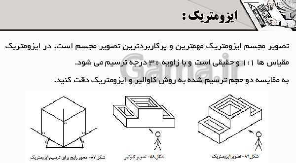 پاورپوینت پودمان 3: ترسیم سه نما و حجم | درس نقشه کشی فنی رایانه‌ای پایه دهم شاخه فنی- پیش نمایش