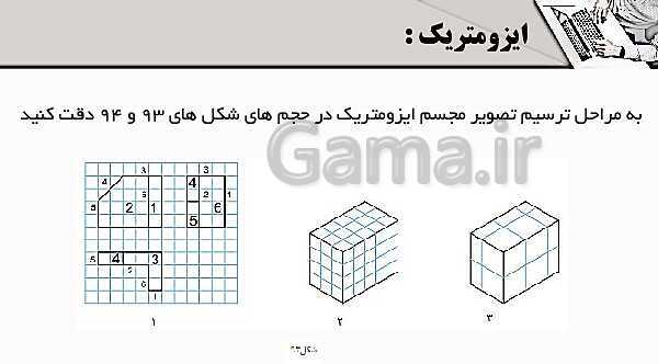 پاورپوینت پودمان 3: ترسیم سه نما و حجم | درس نقشه کشی فنی رایانه‌ای پایه دهم شاخه فنی- پیش نمایش