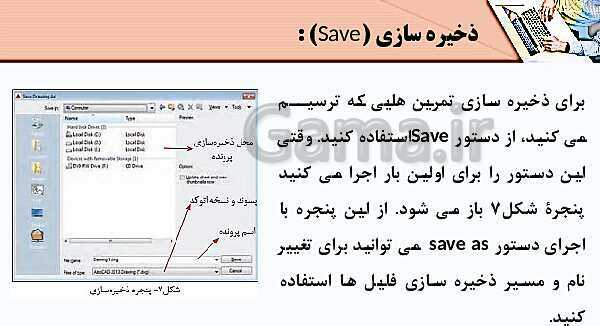 پاورپوینت پودمان 4: ترسیم با رایانه | درس نقشه کشی فنی رایانه‌ای پایه دهم شاخه فنی- پیش نمایش