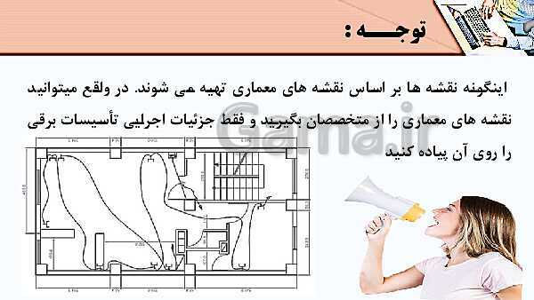 پاورپوینت پودمان 4: ترسیم با رایانه | درس نقشه کشی فنی رایانه‌ای پایه دهم شاخه فنی- پیش نمایش