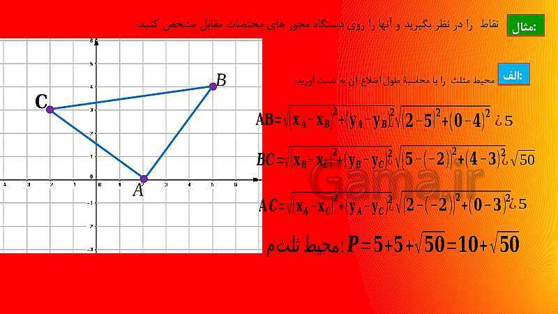 پاورپوینت فصل 1 | درس 1: هندسه تحلیلی | ریاضی یازدهم تجربی- پیش نمایش