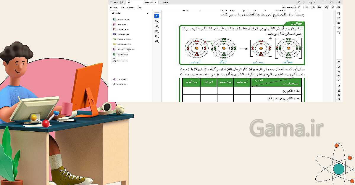 پاورپوینت تدریس فصل 2: رفتار اتم ها با یکدیگر | علوم تجربی پایه نهم- پیش نمایش