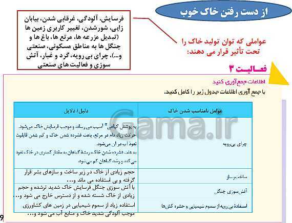 پاورپوینت آموزش درس 2: خاک، بستر زندگی | کتاب انسان و محیط زیست سال یازدهم- پیش نمایش