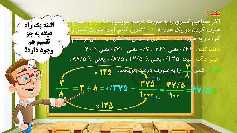 پاورپوینت تدریس فصل ششم ریاضی ششم: تناسب و درصد- پیش نمایش