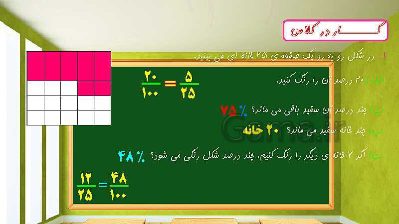 پاورپوینت تدریس فصل ششم ریاضی ششم: تناسب و درصد- پیش نمایش