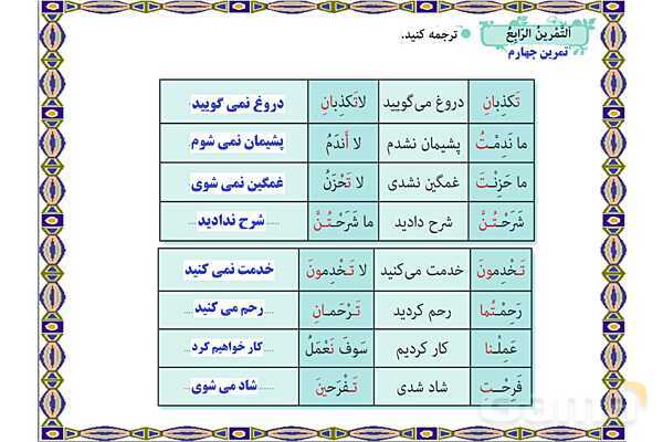 پاورپوینت آموزشی درس 6 عربی هشتم- پیش نمایش