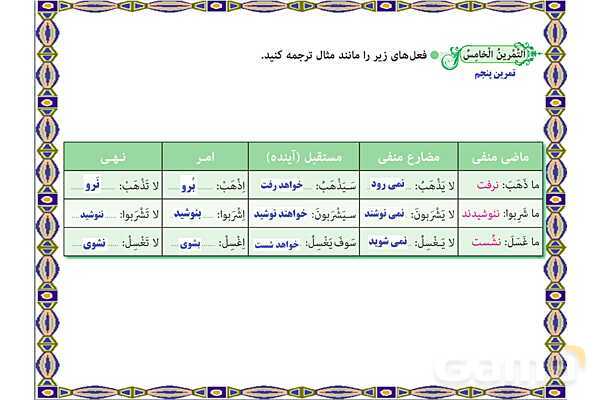 پاورپوینت آموزشی درس 7 عربی نهم- پیش نمایش