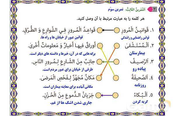 پاورپوینت آموزشی درس 2 عربی نهم- پیش نمایش