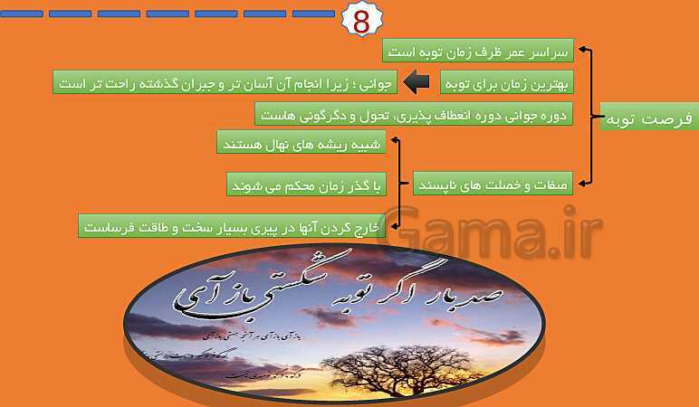 پاورپوینت درس 8: بازگشت | دین و زندگی دوازدهم انسانی- پیش نمایش