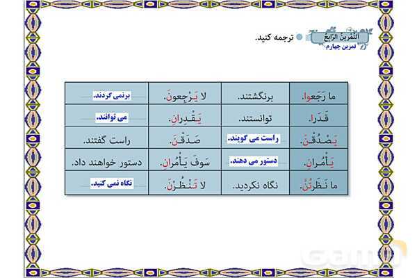 پاورپوینت آموزشی درس 8 عربی هشتم- پیش نمایش