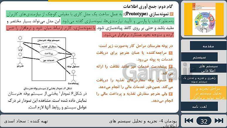 پاورپوینت تدریس پودمان چهارم درس دانش فنی پایه رشته شبکه و نرم افزار: تجزیه و تحلیل سیستم های اطلاعاتی- پیش نمایش