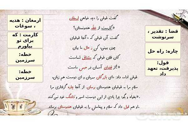 پاورپوینت آموزش فارسی چهارم ابتدائی | درس 5: رهایی از قفس- پیش نمایش