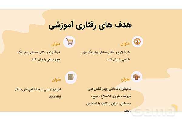 طرح آموزشی مبتنی بر PBL | چهار ضلعی های محیطی و محاطی هندسه یازدهم- پیش نمایش