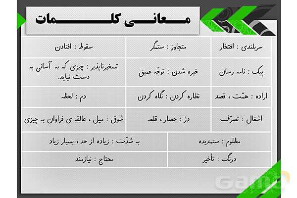 پاورپوینت آموزش فارسی چهارم ابتدائی | درس 11: فرماندهی دلها- پیش نمایش