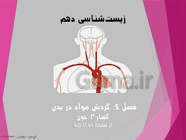 پاورپوینت گفتار 3 از فصل چهارم زیست شناسی دهم تجربی | خون- پیش نمایش