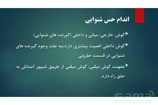 پاورپوینت کنفرانس فصل 5: اندام های حسی- پیش نمایش