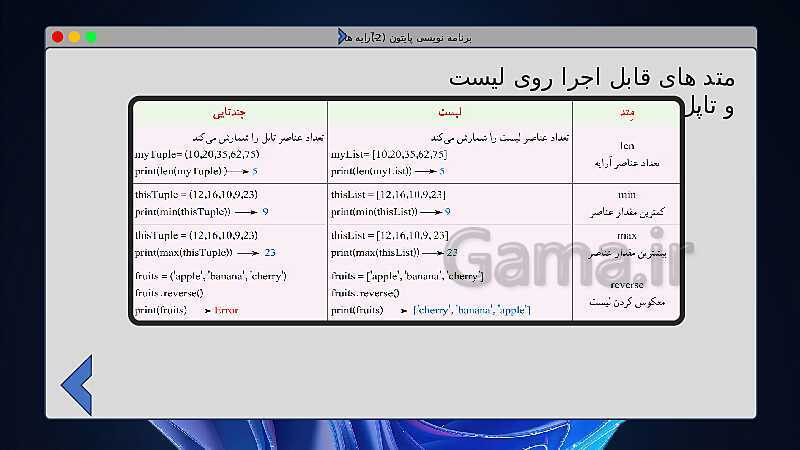 پاورپوینت برنامه نویسی پایتون (2) ویژه درس کار و فناوری پایه هشتم- پیش نمایش