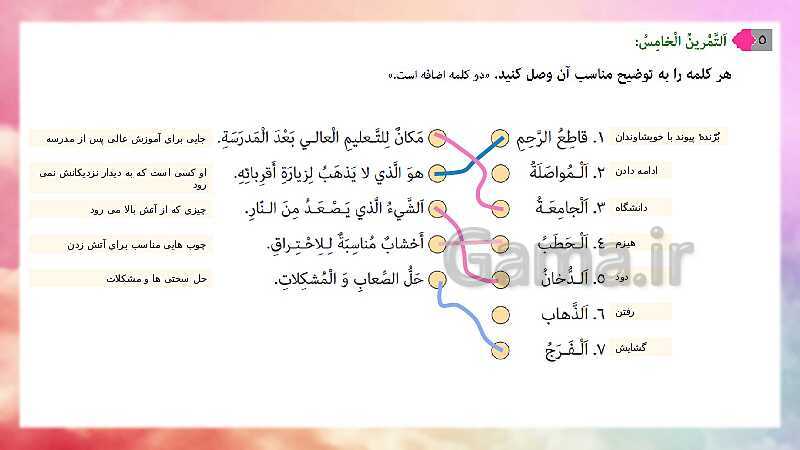 پاسخ تمرینات عربی نهم؛ درس (4)- پیش نمایش