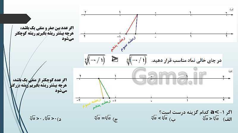 پاورپوینت حل نمونه سؤالات امتحان شبه نهایی دوم ریاضی سال دهم- پیش نمایش