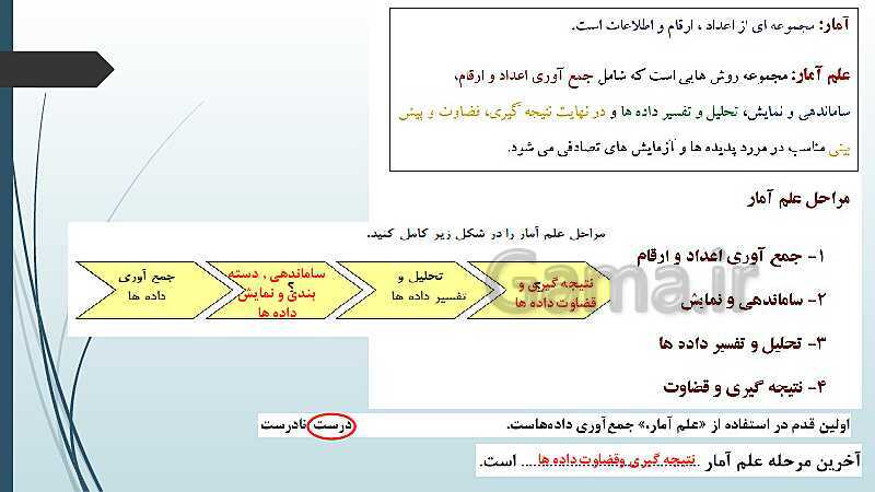 پاورپوینت حل نمونه سؤالات امتحان شبه نهایی دوم ریاضی سال دهم- پیش نمایش