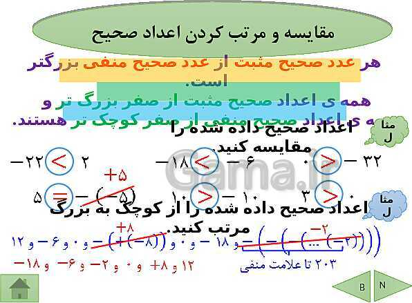 پاورپوینت تدریس فصل دوم ریاضی هفتم | فصل 2: عددهای صحیح- پیش نمایش