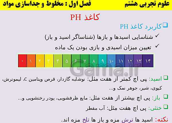 پاورپوینت علوم تجربی هشتم | آموزش جامع فصل اول: مخلوط و جداسازی مواد- پیش نمایش