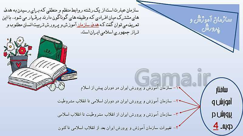 پاورپوینت تاریخچه سازمان آموزش و پرورش جمهوری اسلامی ایران - پیش نمایش