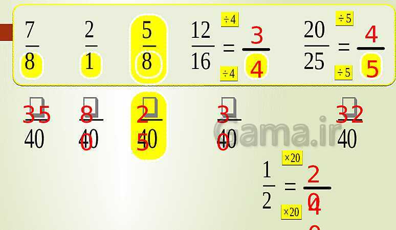 پاورپوینت تدریس فصل دوم ریاضی پنجم ابتدائی | درس 5: ضرب عددهای مخلوط- پیش نمایش