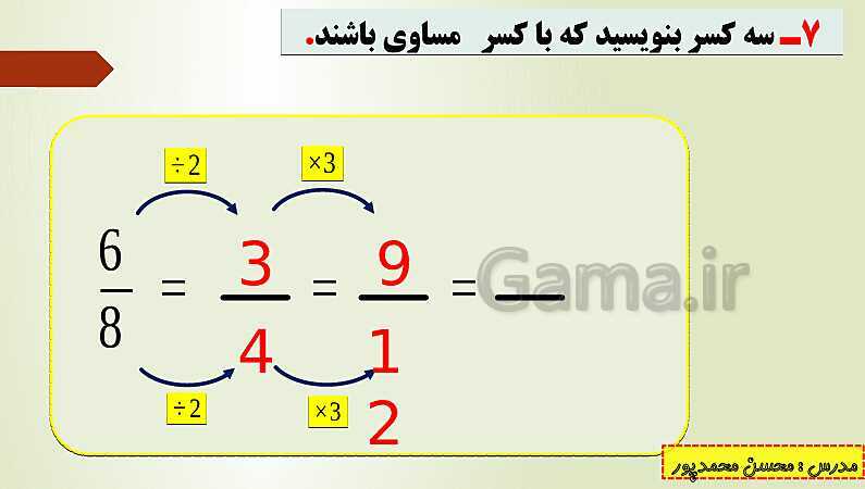 پاورپوینت تدریس فصل دوم ریاضی پنجم ابتدائی | درس 5: ضرب عددهای مخلوط- پیش نمایش