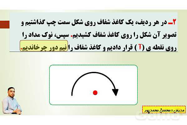 پاورپوینت تدریس فصل چهارم ریاضی پنجم ابتدائی | درس 2: تقارن مرکزی- پیش نمایش