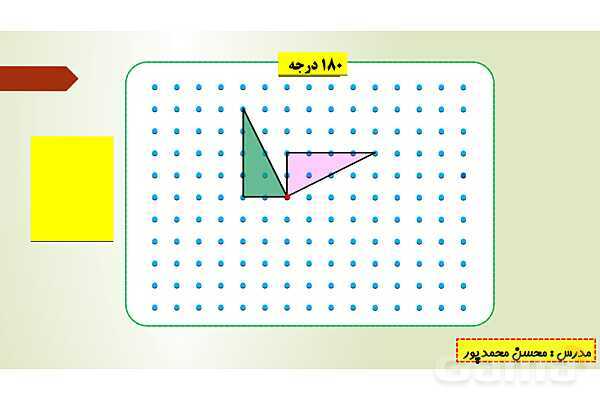 پاورپوینت تدریس فصل چهارم ریاضی پنجم ابتدائی | درس 2: تقارن مرکزی- پیش نمایش