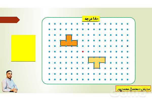 پاورپوینت تدریس فصل چهارم ریاضی پنجم ابتدائی | درس 2: تقارن مرکزی- پیش نمایش