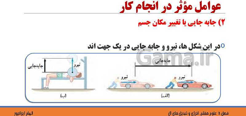 پاورپوینت تدریس فصل 8 علوم هفتم: انرژی و تبدیل های آن- پیش نمایش