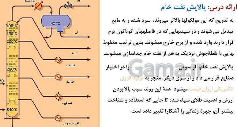 پاورپوینت آموزش فصل اول شیمی یازدهم: قدر هدایای زمینی را بدانیم- پیش نمایش