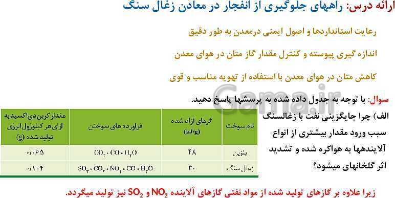 پاورپوینت آموزش فصل اول شیمی یازدهم: قدر هدایای زمینی را بدانیم- پیش نمایش