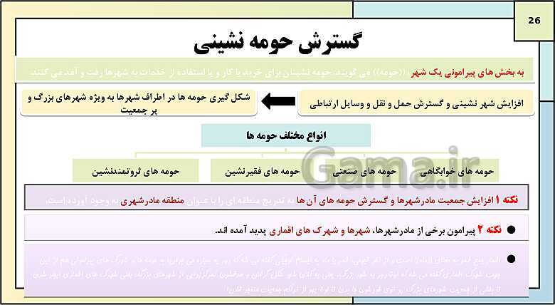 پاورپوینت تدریس درس اول: شهرها و روستاها | جغرافیا 3 دوازدهم انسانی- پیش نمایش