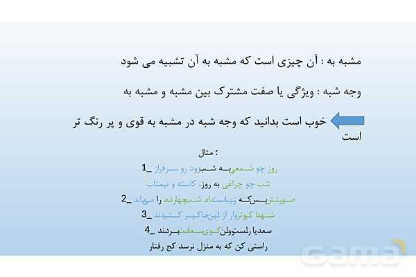 پاورپوینت درس 3: تشبیه | علوم و فنون ادبی 2 یازدهم- پیش نمایش