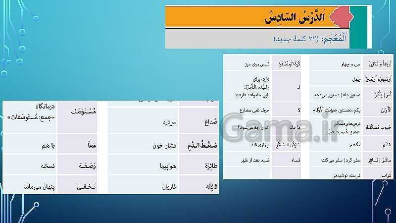 پاورپوینت تدریس کتاب عربی پایه هشتم- پیش نمایش