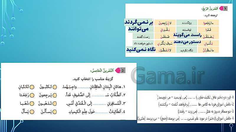 پاورپوینت تدریس کتاب عربی پایه هشتم- پیش نمایش