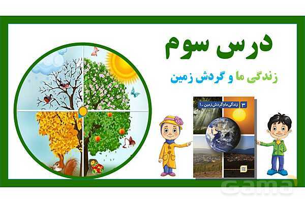 پاورپوینت تدریس درس 3: زندگی ما و گردش زمین 1 | علوم تجربی دوم دبستان- پیش نمایش