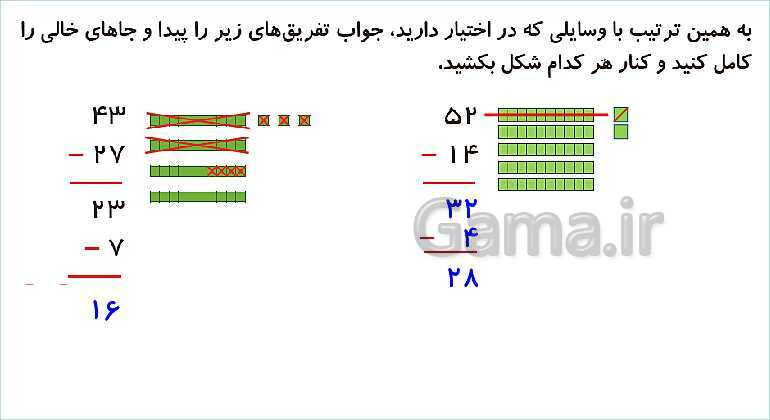 پاورپوینت فصل دوم درس 3: جمع و تفریق دو عدد دو رقمی- پیش نمایش